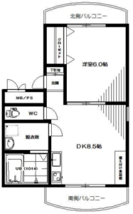 中野徒歩10分新井１　賃貸マンション　間取り
