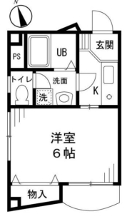 スタジオロワール賃貸マンション中野間取り