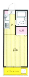 高円寺南賃貸アパートコーポコーナ208間取り