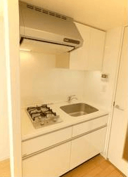 パークスフィア中野富士見町605 システムキッチンガス二口コンロ