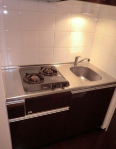 フェニックス新高円寺伍番館601　システムキッチンガス二口コンロ