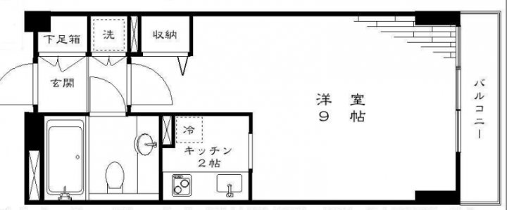 中野桃園シティハウス412　間取り図