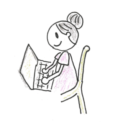 パソコンでお部屋探しするあつまる不動産公式キャラクターまーるちゃん