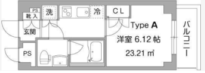 中野北口7分賃貸マンション間取り