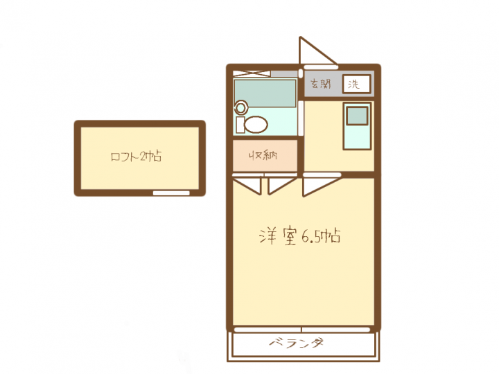フラット東高円寺202間取図
