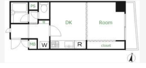 ロイヤルパレス中野坂上201　間取り図