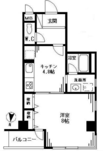 アルカディア中野Ⅲ　205　間取り図