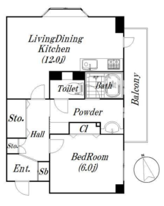 ファースト浅賀403　間取り図