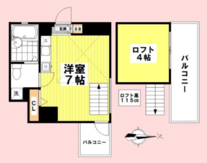 高円寺南2丁目賃貸マンション　2階　間取り図