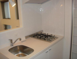 ビバリーホームズ荻窪Ⅱ４０５ システムキッチンガス二口コンロ