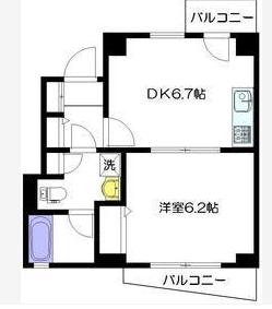 ベルヴュ中野 402 間取り図