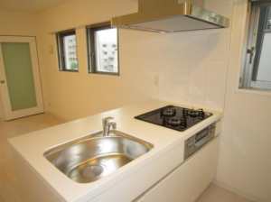 ビバリーホームズ東高円寺206 システムキッチンガス二口コンロ