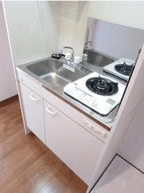 中野区野方5丁目賃貸マンション 2階 システムキッチンガス一口コンロ