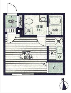 Ｂｒａｎｃｈｅ鷺ノ宮204　間取り図
